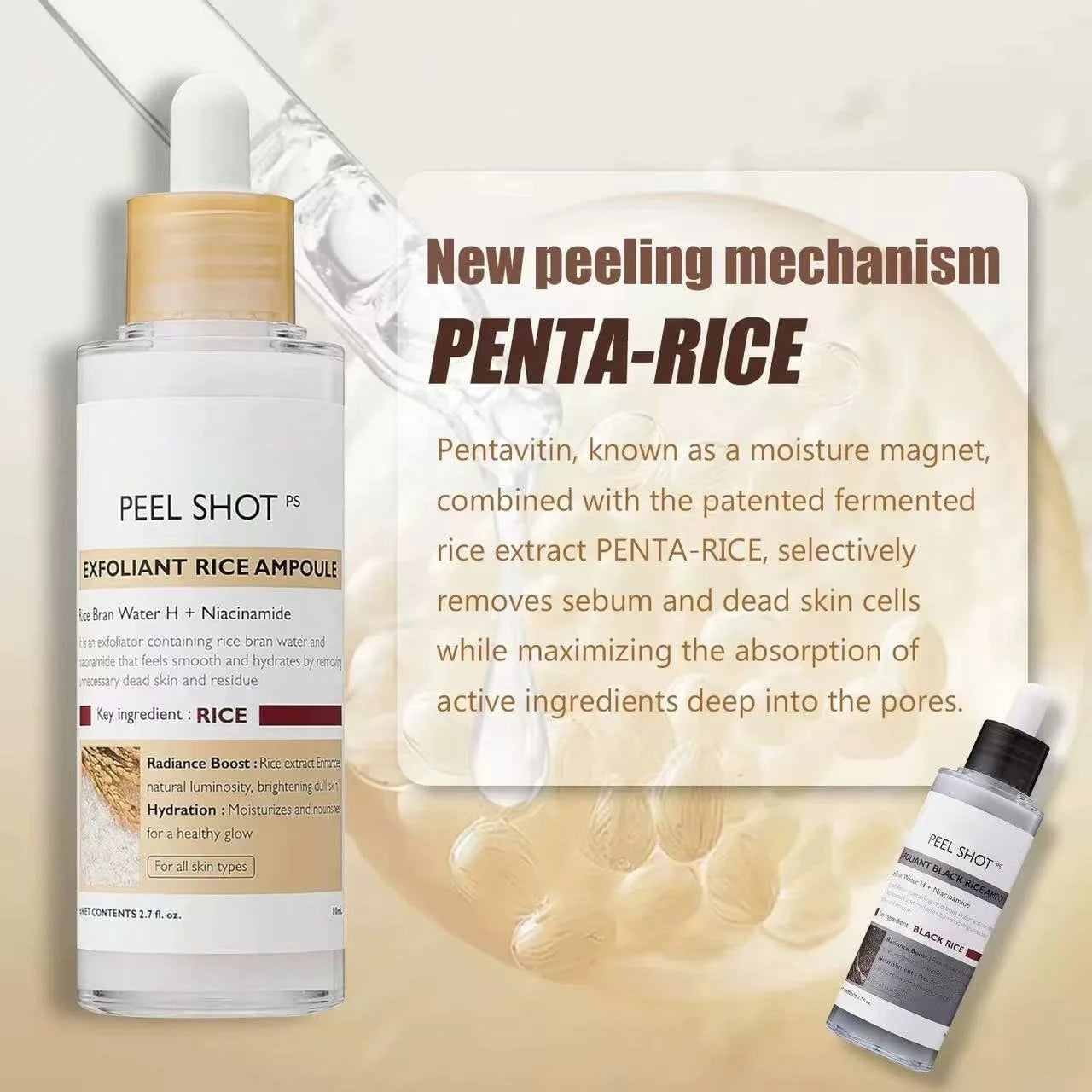 Dr.Melaxin Peel Shot™ Exfoliant Rice & Black Rice Ampoule