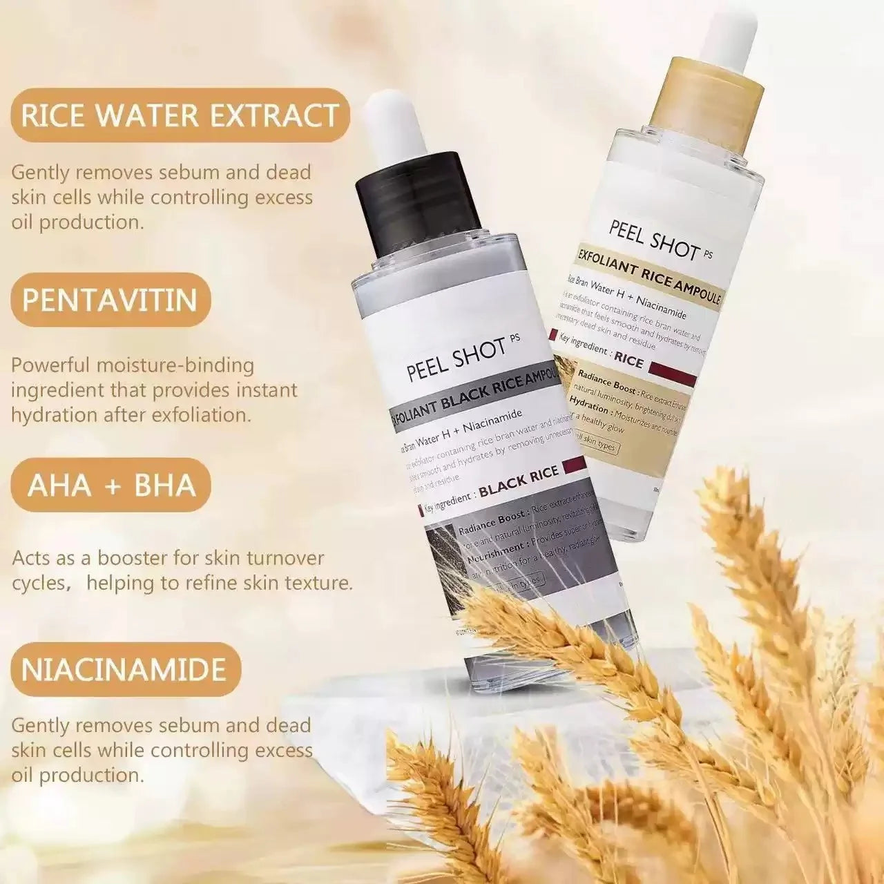 Dr.Melaxin Peel Shot™ Exfoliant Rice & Black Rice Ampoule